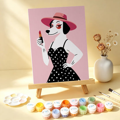 6 Wooden Board Mini Paintings – Dapper Dogs