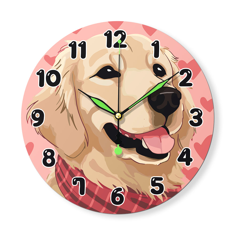 Painting by Numbers Clock – Sweet Dog-Paint by numbers