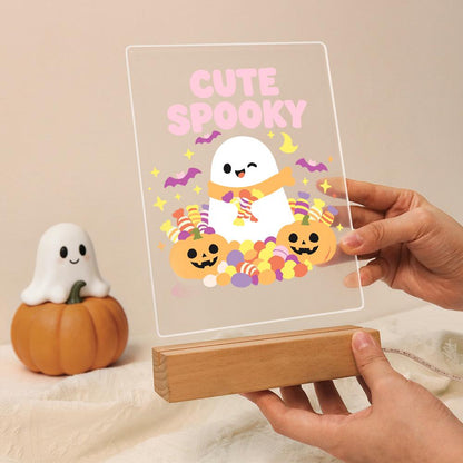 Paint by Number Halloween Lamp - Cute Ghost