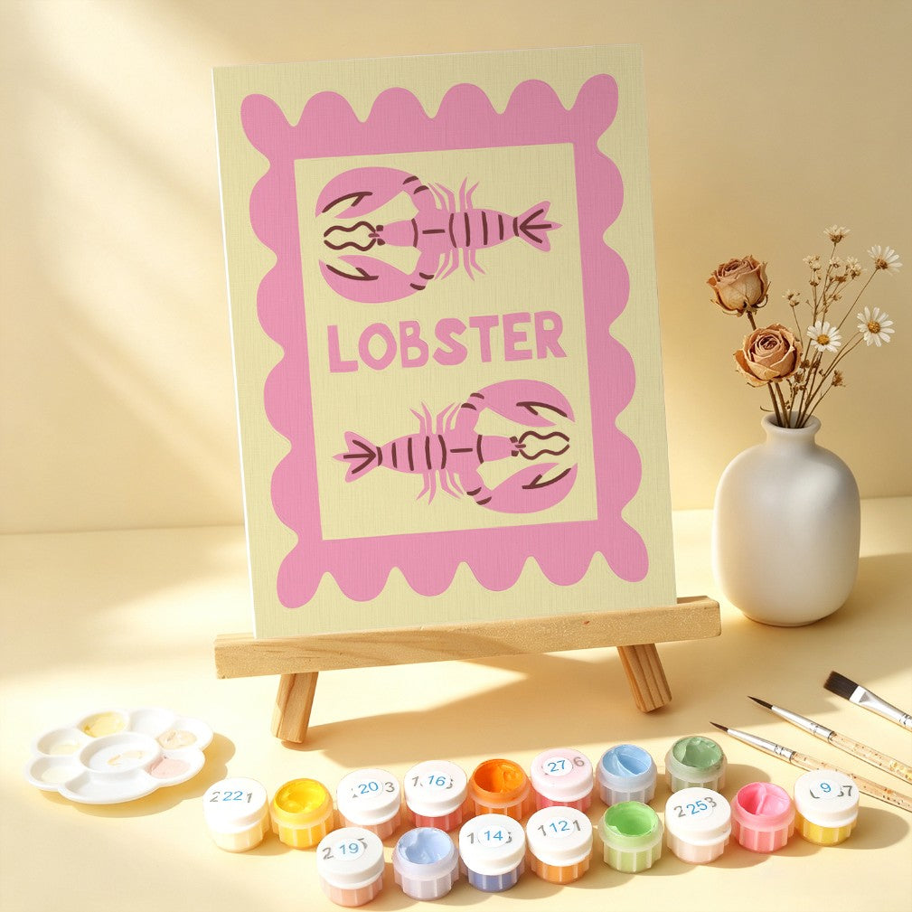6 Wooden Board Mini Paintings – Mediterranean Catch