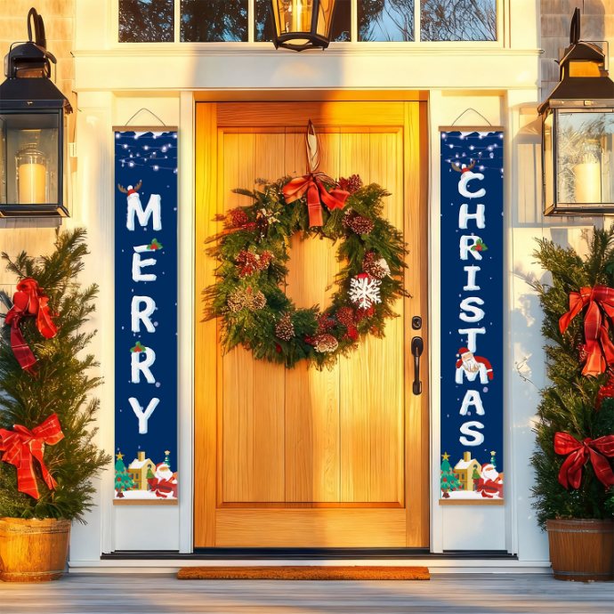 Paint-by-Number Door Panels – Merry Christmas Set