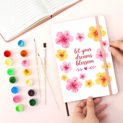 Paint by Number Notebook - Tropical Blossoms
