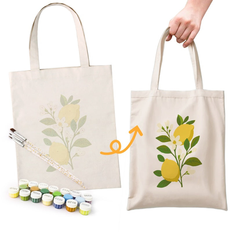 Paint by Numbers Totebag – Lemon Plant