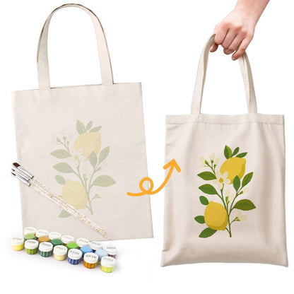 Paint by Numbers Totebag – Lemon Plant