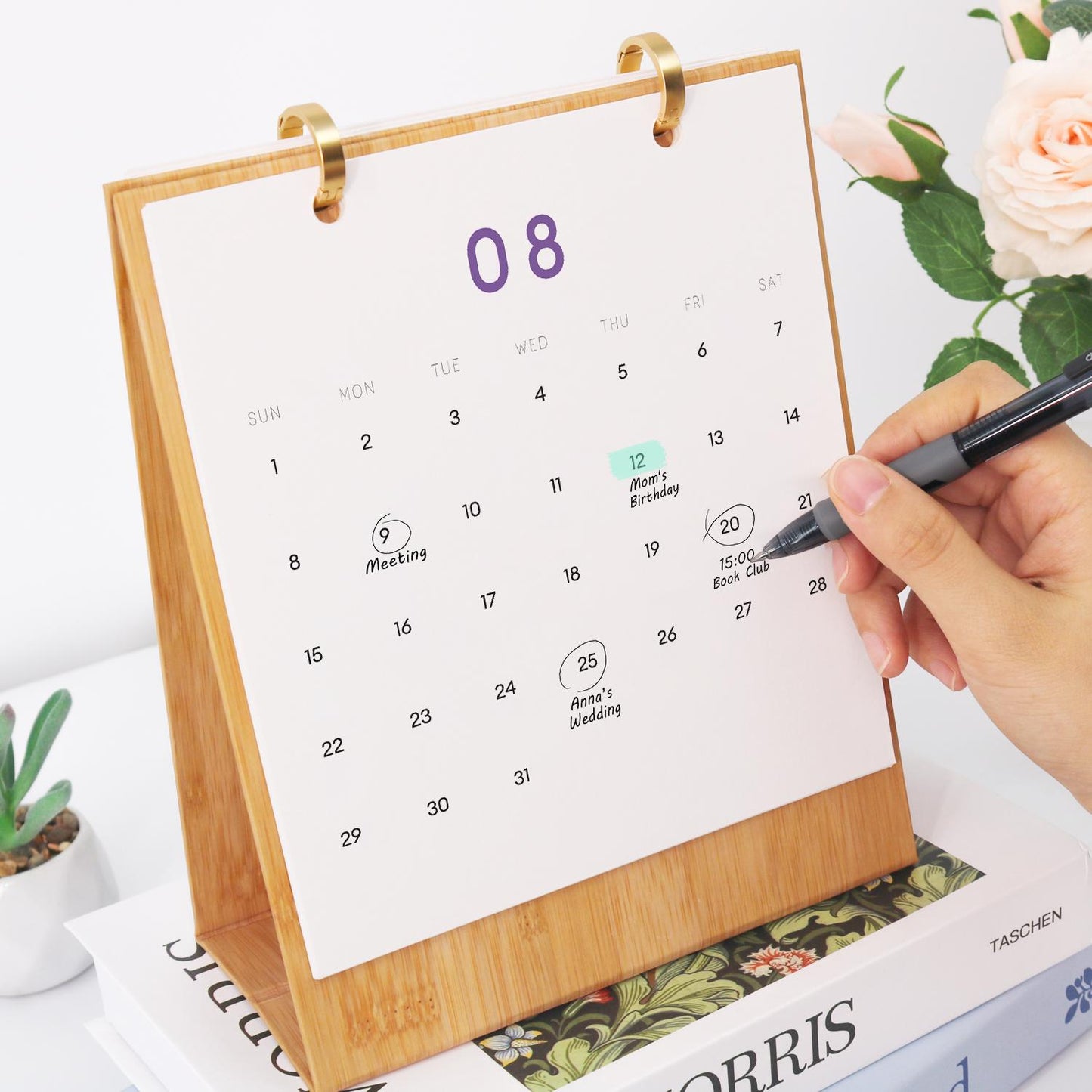 2027 Paint by Numbers Desk Calendar | Flowers Edition