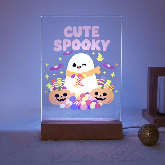 Paint by Number Halloween Lamp - Cute Ghost