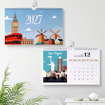 Paint by Numbers Calendar 2027 | Famous Landmarks Edition