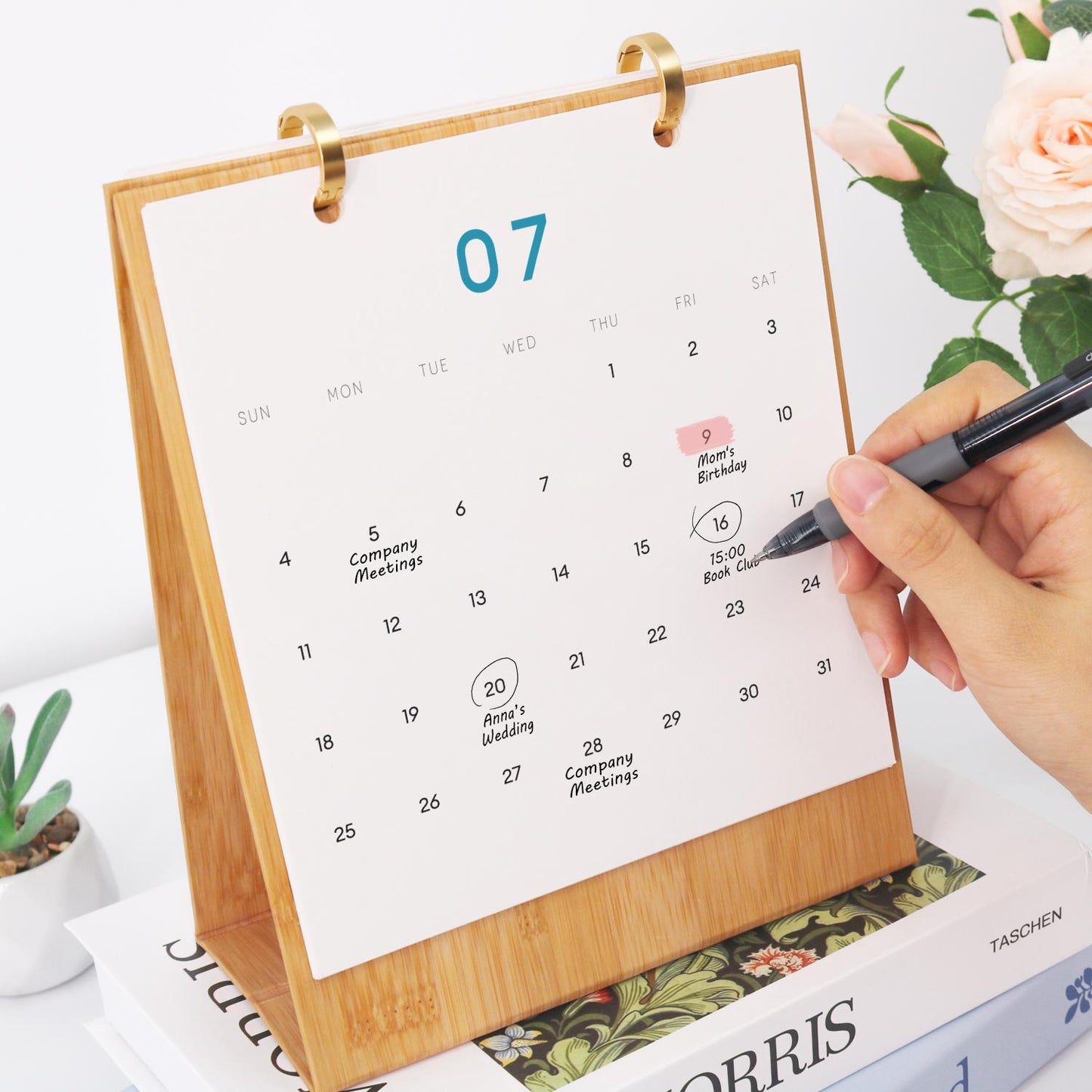 2027 Paint by Numbers Desk Calendar | World Trip Edition