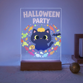 Paint by Number Halloween Lamp - Pumpkin Paws