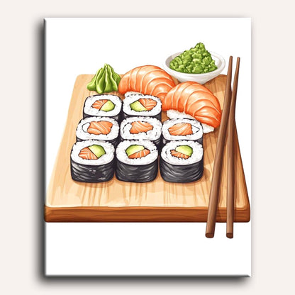 Sushi Plate | Paint by Numbers