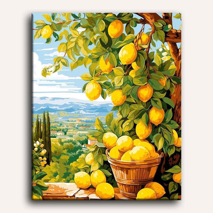 Lemon tree with stunning view | Paint by Numbers