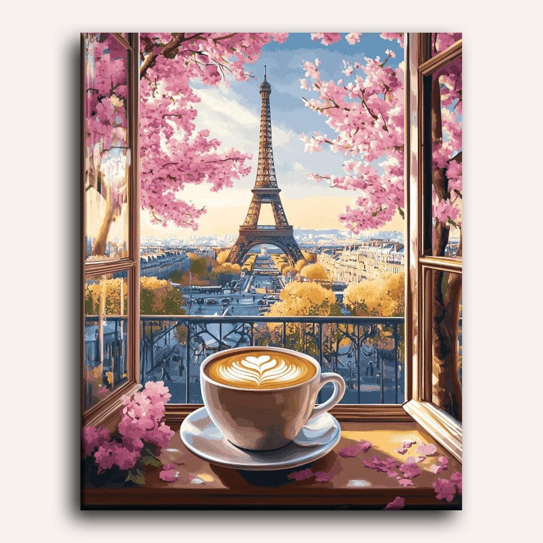 Cappuccino in Paris | Paint by Numbers – Diy Art Club