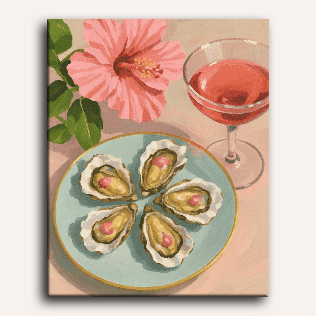 Oysters & Rosé | Paint by Number