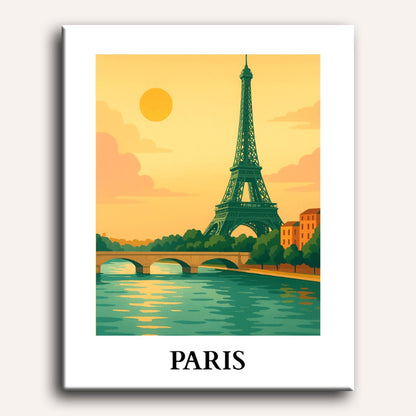 Travel Poster - Paris | Paint by Number