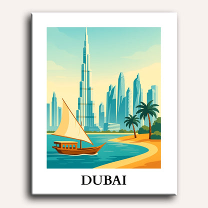Travel Poster - Dubai | Paint by Number