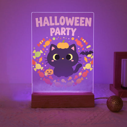 Paint by Number Halloween Lamp - Pumpkin Paws
