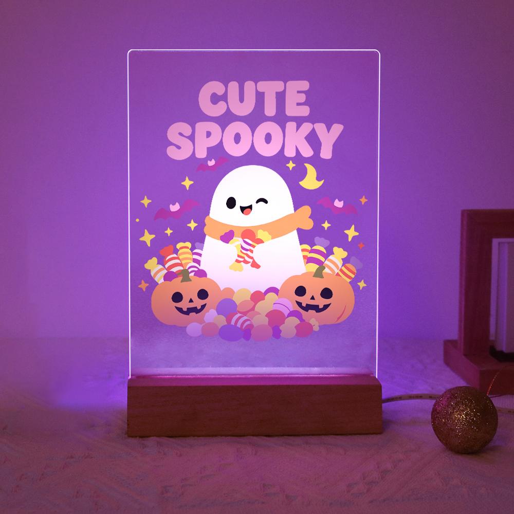 Paint by Number Halloween Lamp - Cute Ghost