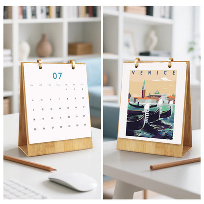 2027 Paint by Numbers Desk Calendar | World Trip Edition