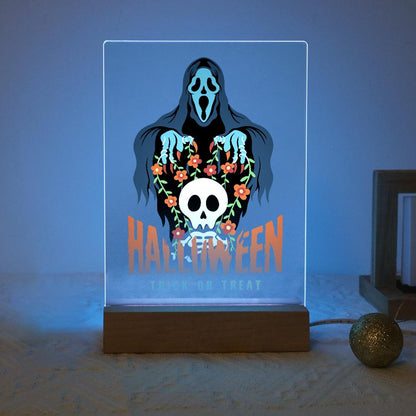 Paint by Number Halloween Lamp - Haunted Skull Halloween