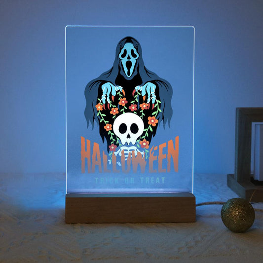 Paint by Number Halloween Lamp - Haunted Skull Halloween