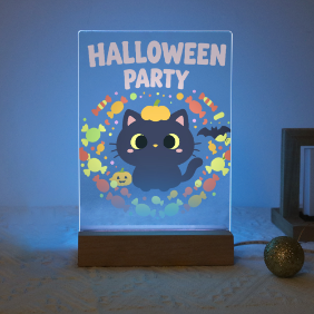 Paint by Number Halloween Lamp - Pumpkin Paws