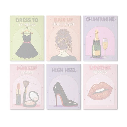 6 Wooden Board Mini Paintings – Glam Girl Essentials