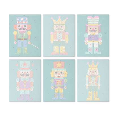 6 Wooden Board Mini Paintings – Nutcracker Parade Set