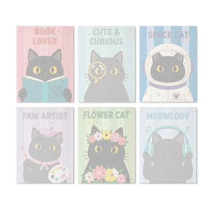 6 Wooden Board Mini Paintings – Cat of All Trades