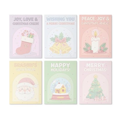 6 Wooden Board Mini Paintings – Holiday Wishes