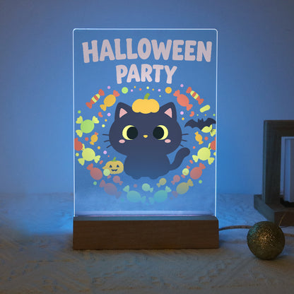 Paint by Number Halloween Lamp - Pumpkin Paws
