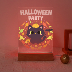 Paint by Number Halloween Lamp - Pumpkin Paws