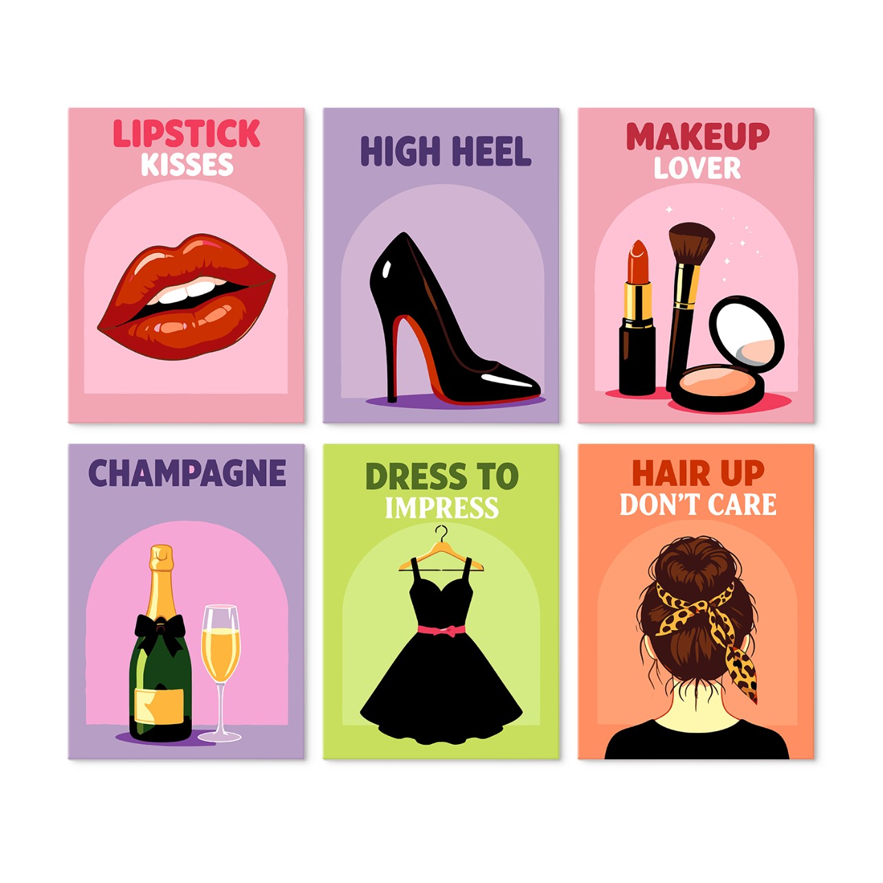 6 Wooden Board Mini Paintings – Glam Girl Essentials