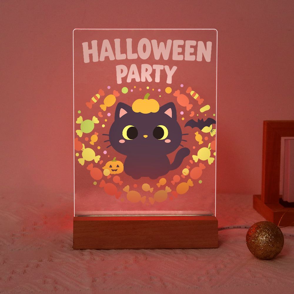Paint by Number Halloween Lamp - Pumpkin Paws