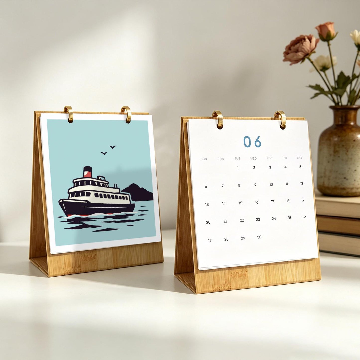 2027 Paint by Numbers Desk Calendar | Vintage Travel Edition