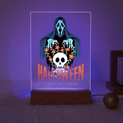 Paint by Number Halloween Lamp - Haunted Skull Halloween