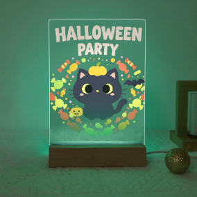 Paint by Number Halloween Lamp - Pumpkin Paws