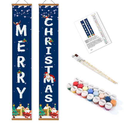 Paint-by-Number Door Panels – Merry Christmas Set-Paint by numbers