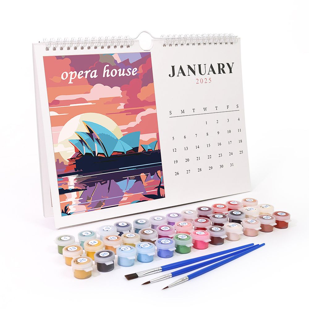 Paint by numbers   Paint by Numbers Calendar 2025 | Famous Landmarks Edition