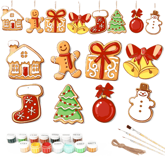 8 XL Christmas hangers - Merry Cookie Christmas Set