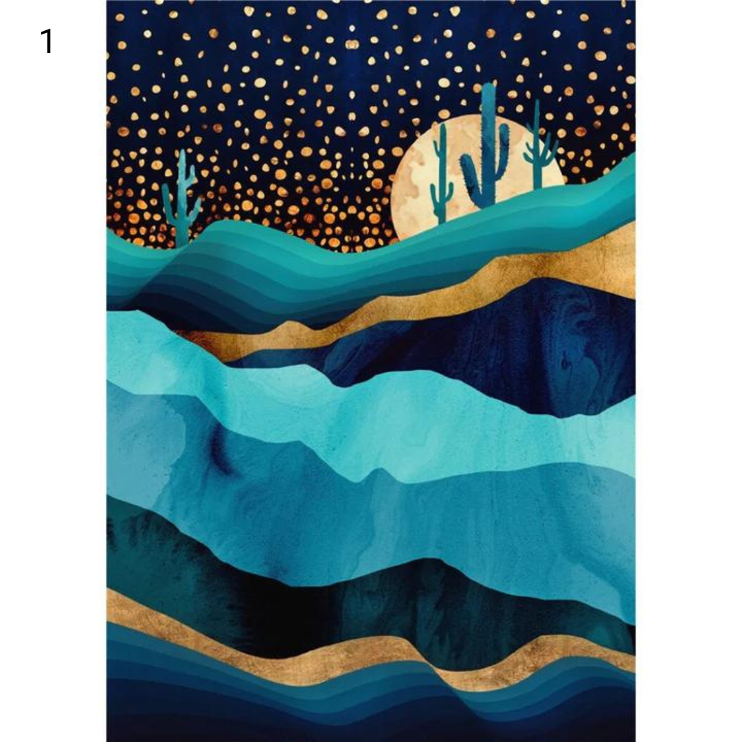 Paint by numbers - Minimalist Landscapes | 5 variations | Paint by Numbers