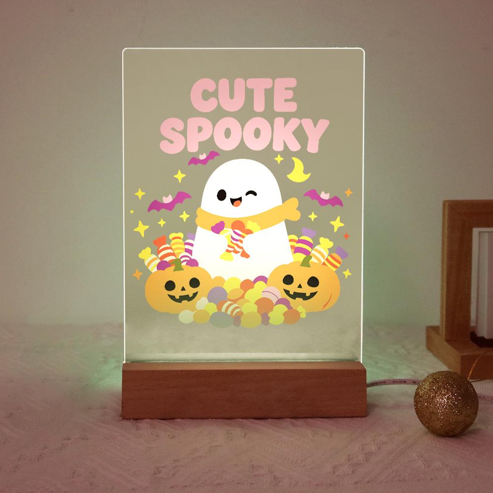 Paint by Number Halloween Lamp - Cute Ghost