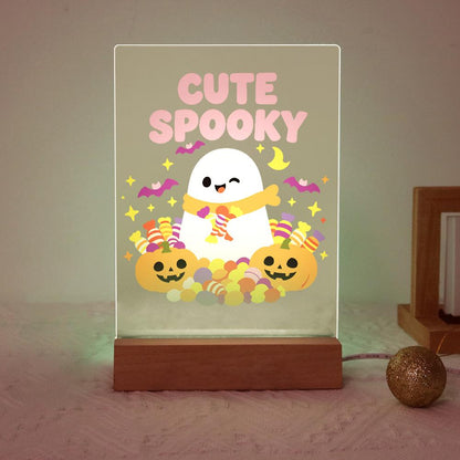 Paint by Number Halloween Lamp - Cute Ghost