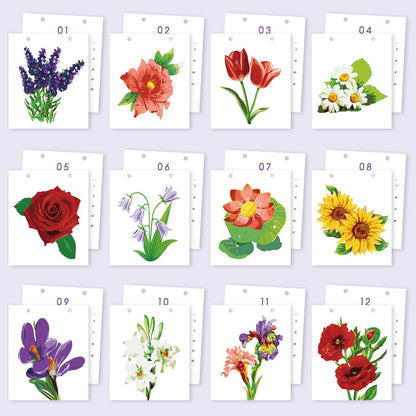 2027 Paint by Numbers Desk Calendar | Flowers Edition