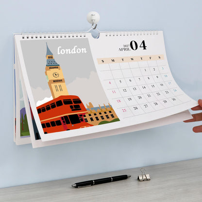 Paint by Numbers Calendar 2027 | Famous Landmarks Edition