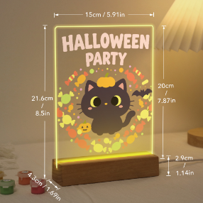 Paint by Number Halloween Lamp - Pumpkin Paws