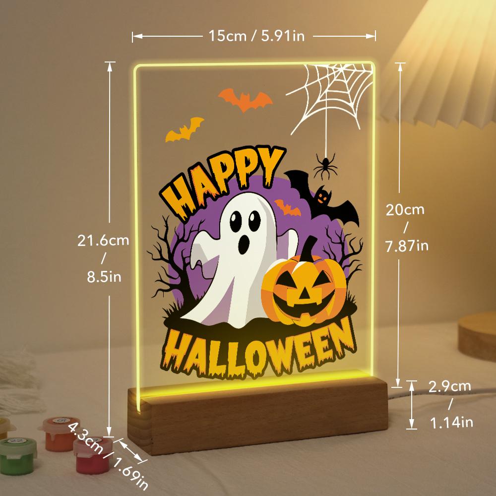 Paint by Number Halloween Lamp - Happy Halloween
