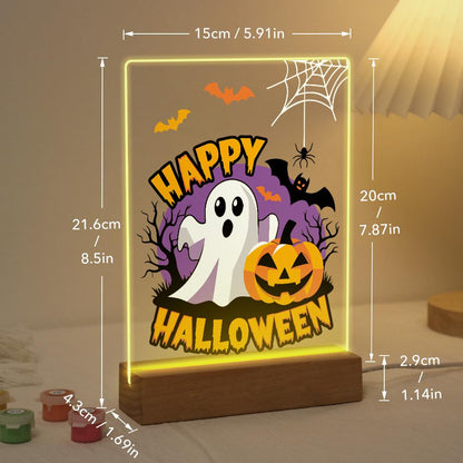 Paint by Number Halloween Lamp - Happy Halloween