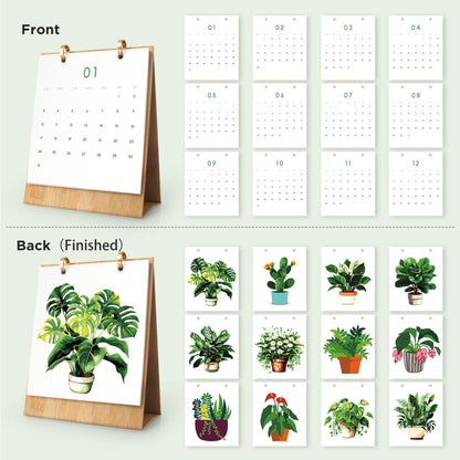 2027 Paint by Numbers Desk Calendar | Plants Edition