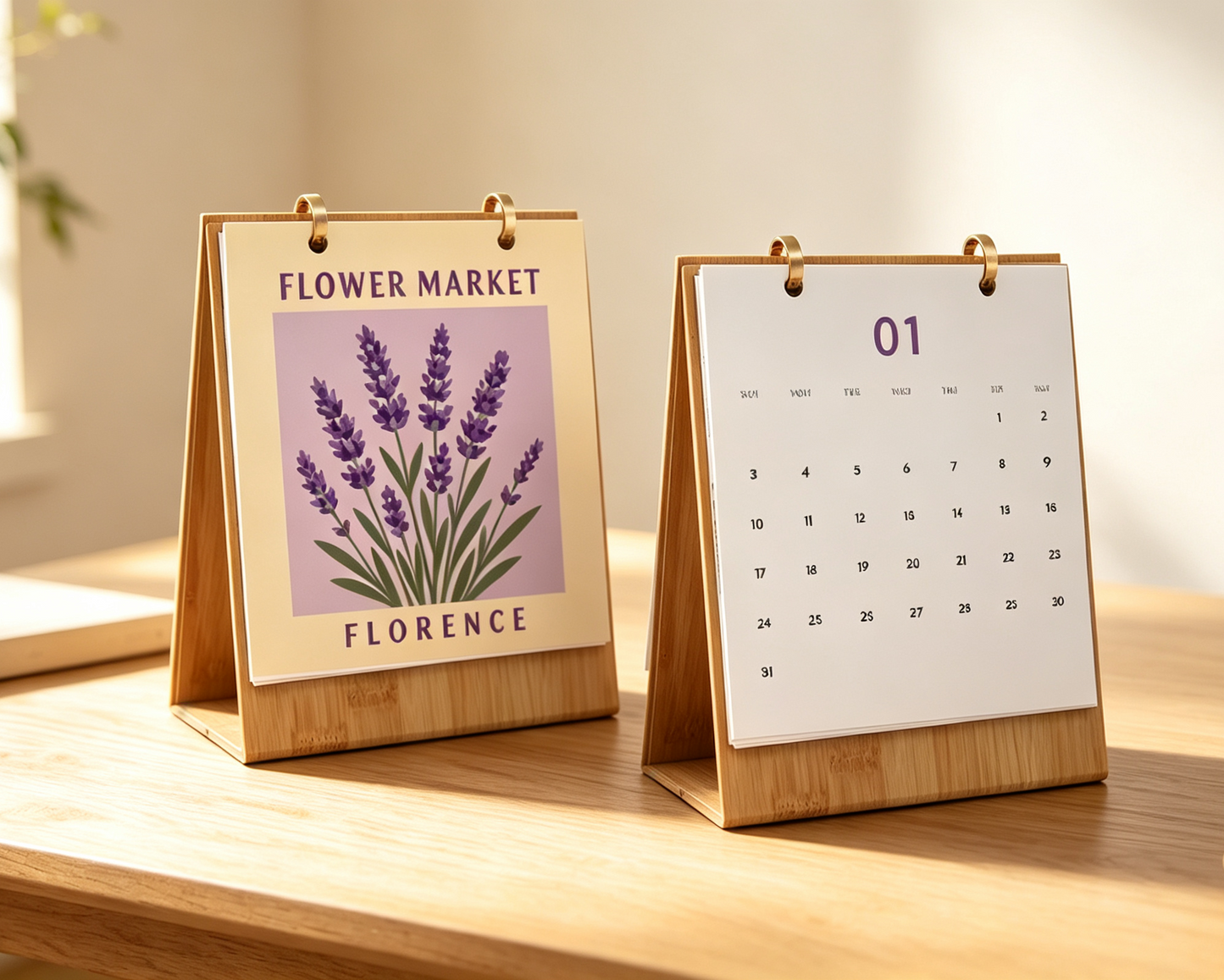 2027 Paint by Numbers Desk Calendar | Flower Market Edition