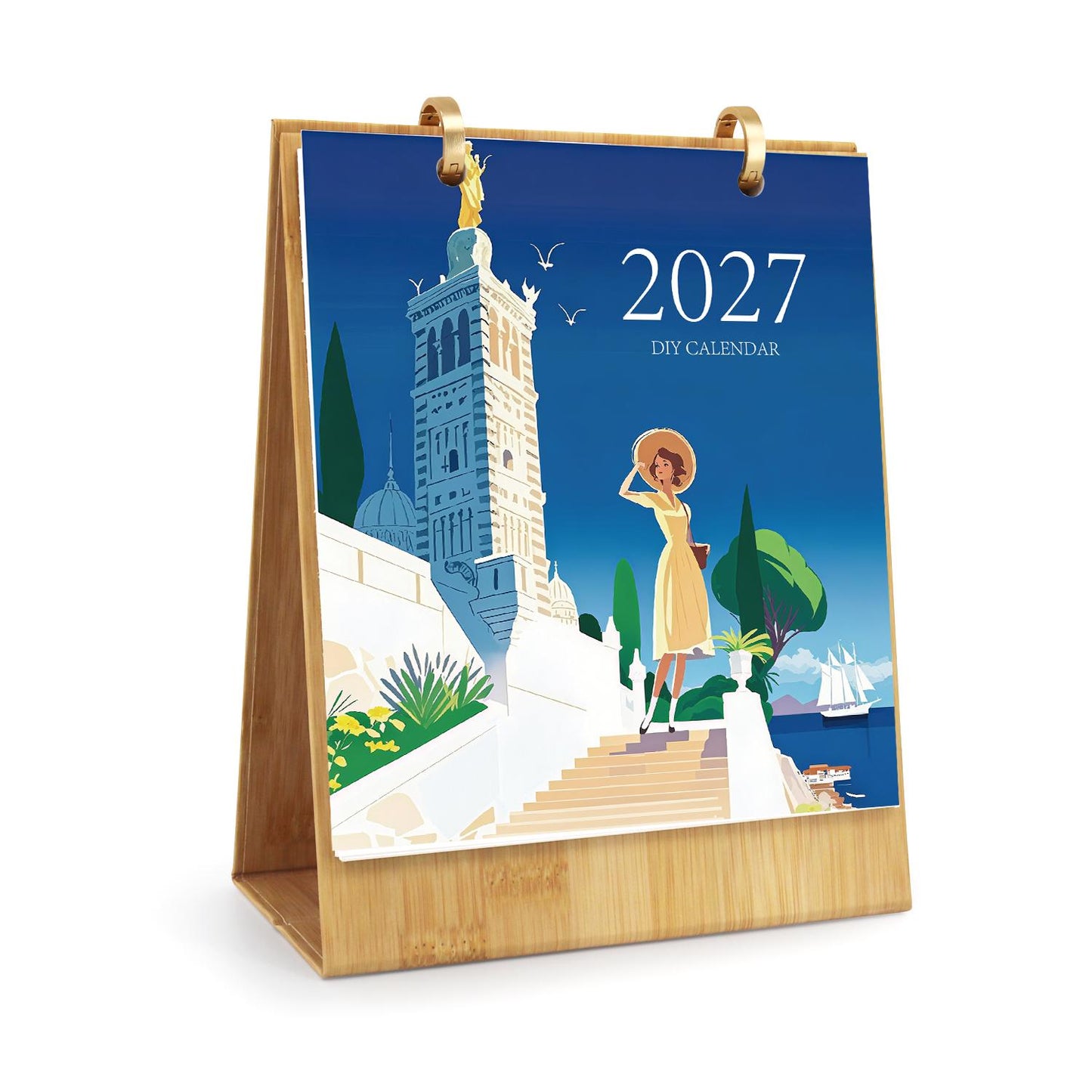 2027 Paint by Numbers Desk Calendar | World Trip Edition